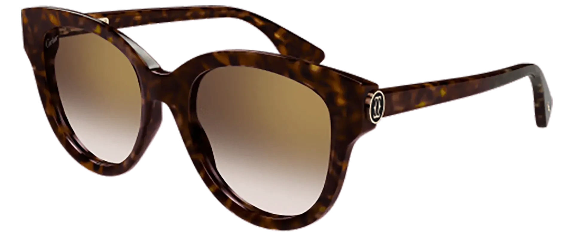 Cartier CT0506S 002 ženske sunčane naočale – okvir Havana uzorka u smeđoj boji i leće u smeđoj boji