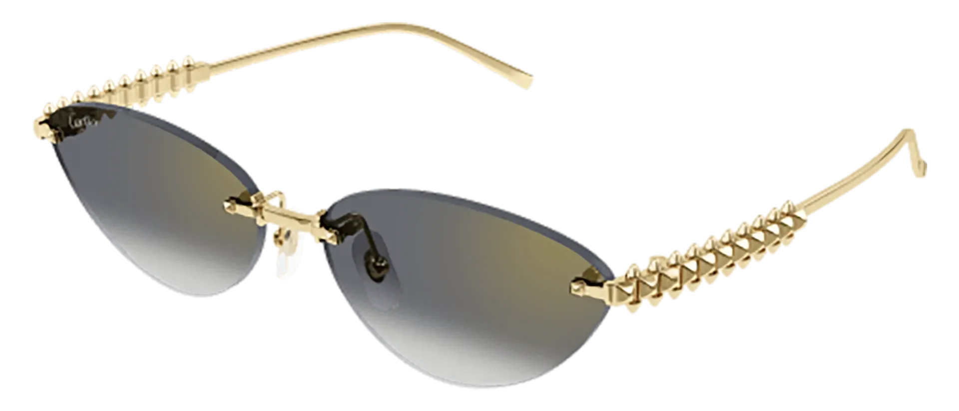Cartier CT0543S 001 ženske sunčane naočale – okvir u zlatnoj boji i leće u sivoj boji