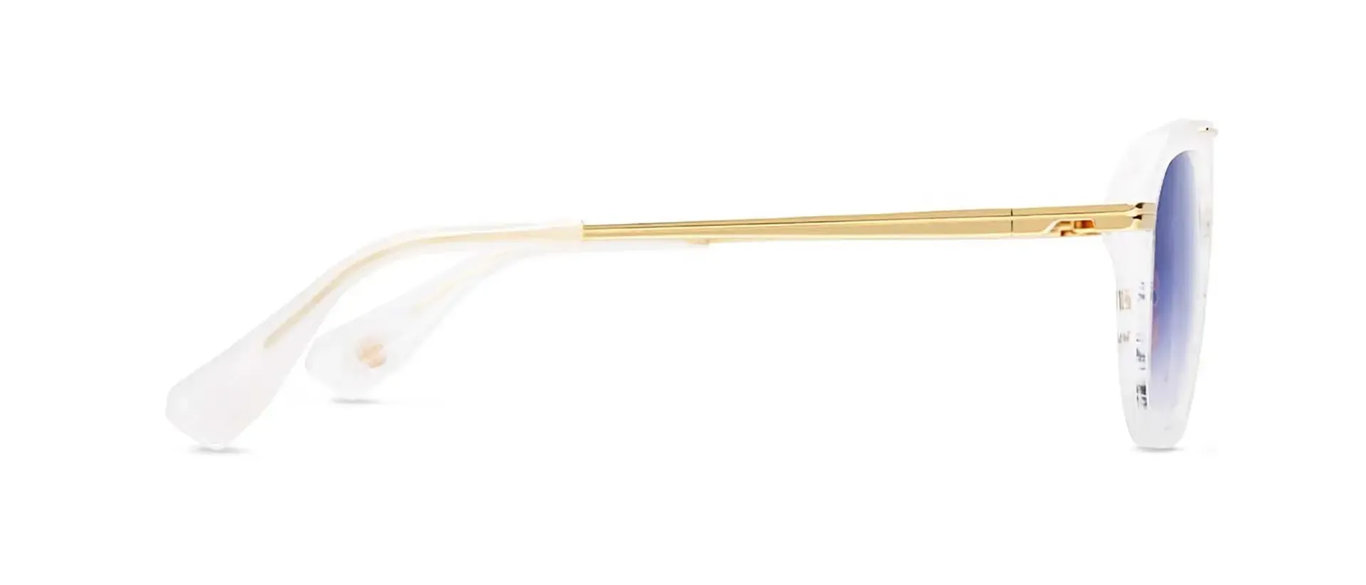 Dodatni prikaz 3: DITA TERRACRAFT DTS416-A-02 muške sunčane naočale – okvir u žutoj, zlatnoj i bijeloj boji i leće u plavoj i sivoj boji, u prozirnoj izvedbi i s gradijentom