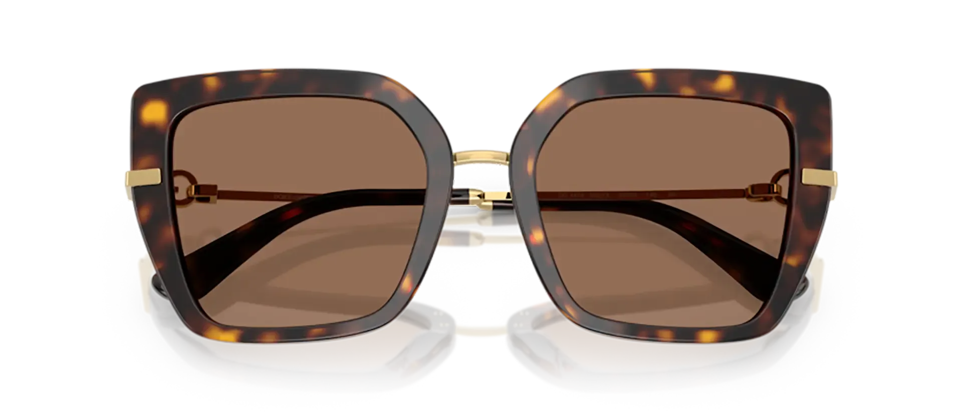 Dodatni prikaz 5: Dolce & Gabbana DG4474 502/73 ženske sunčane naočale – okvir Havana uzorka u zlatnoj i smeđoj boji i leće u smeđoj boji