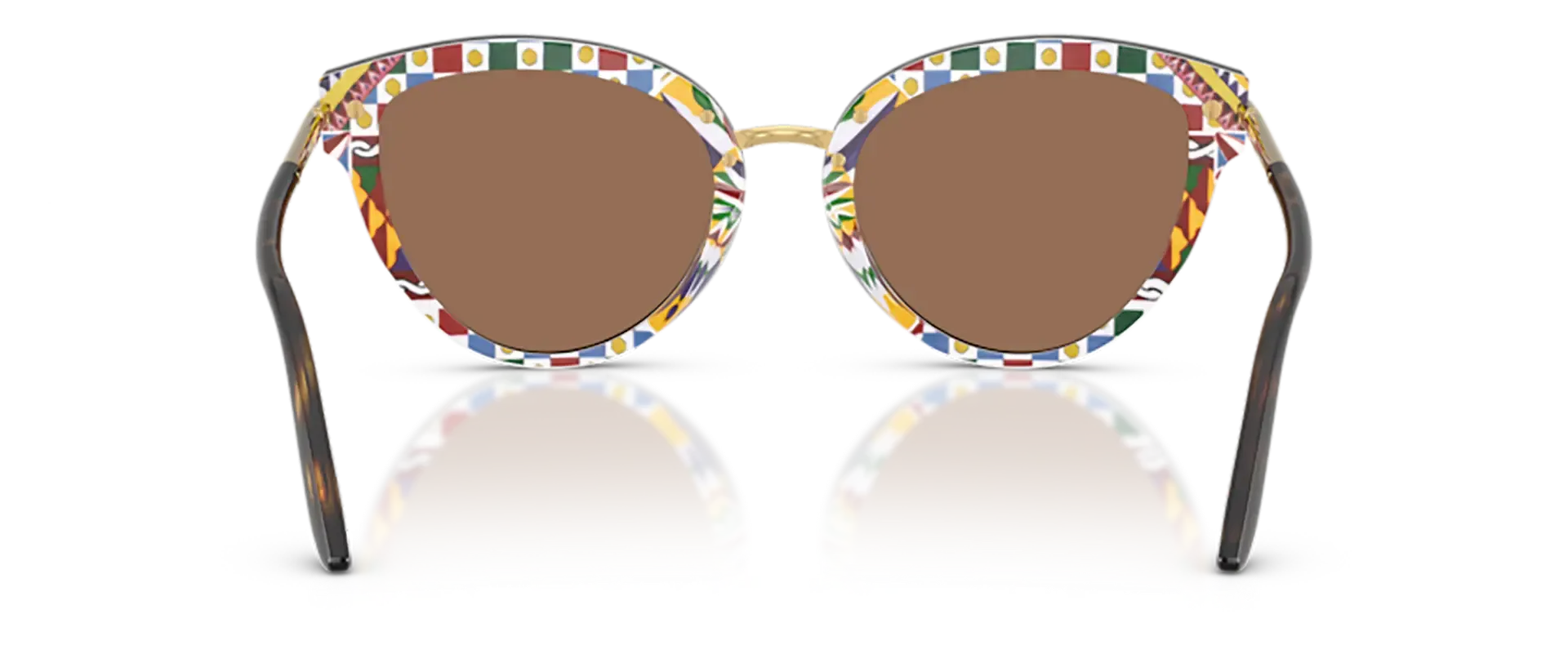 Dodatni prikaz 4: Dolce & Gabbana DG4492 321713 ženske sunčane naočale – okvir Havana uzorka u zlatnoj, smeđoj i bijeloj boji i leće u smeđoj boji