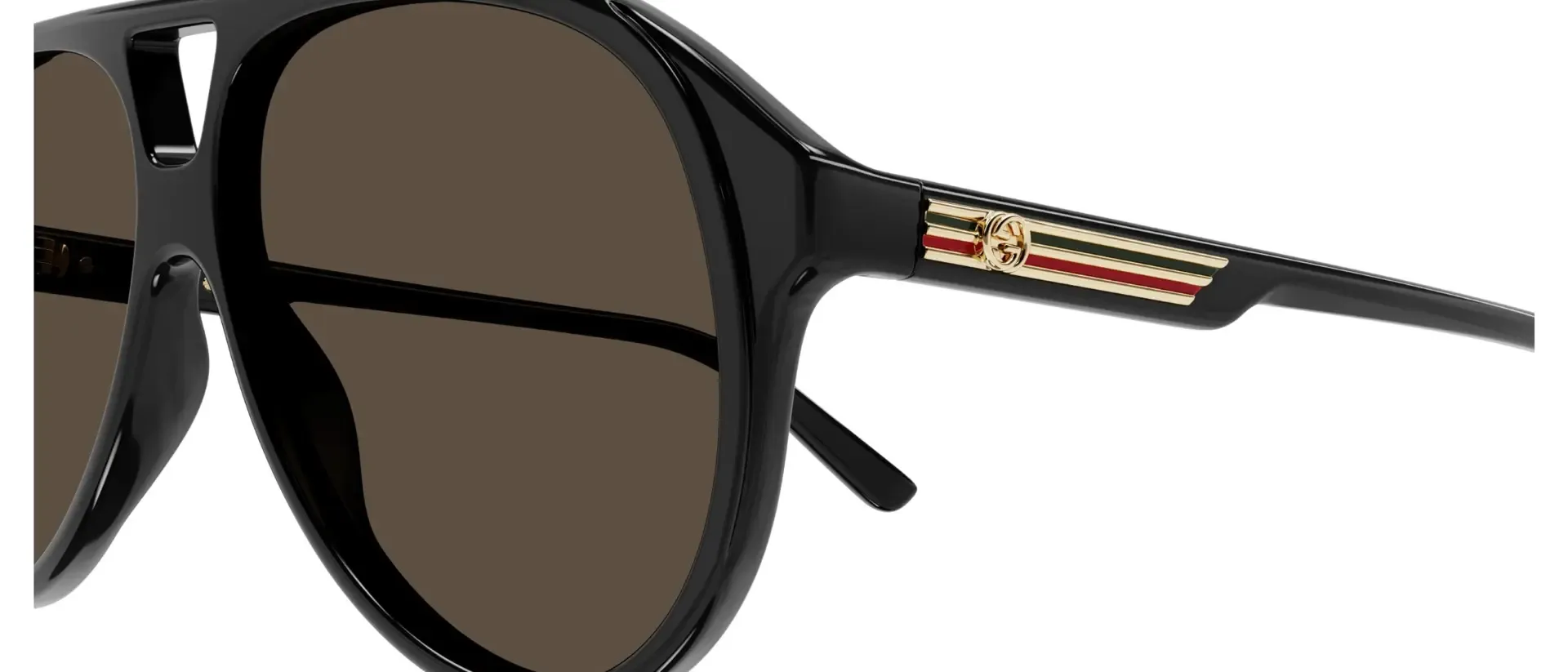 Dodatni prikaz 3: Gucci GG1286S 001 muške sunčane naočale – okvir u crnoj boji i leće u smeđoj boji
