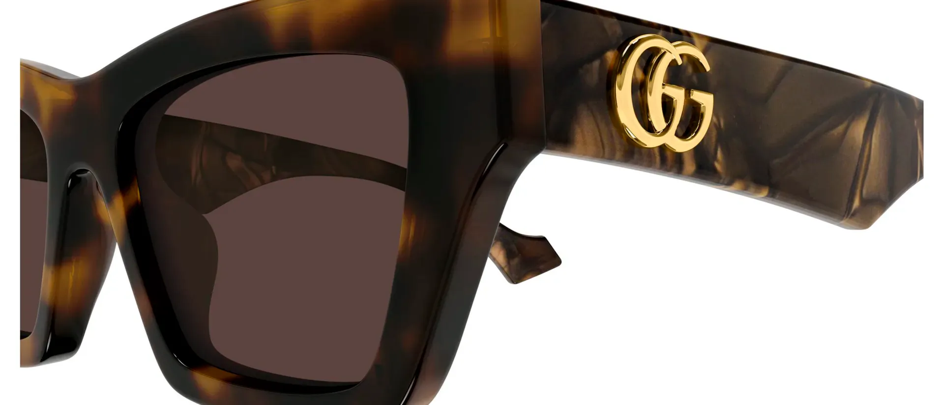 Dodatni prikaz 3: Gucci GG1753S 009 ženske sunčane naočale – okvir Havana uzorka u smeđoj boji i leće u smeđoj boji