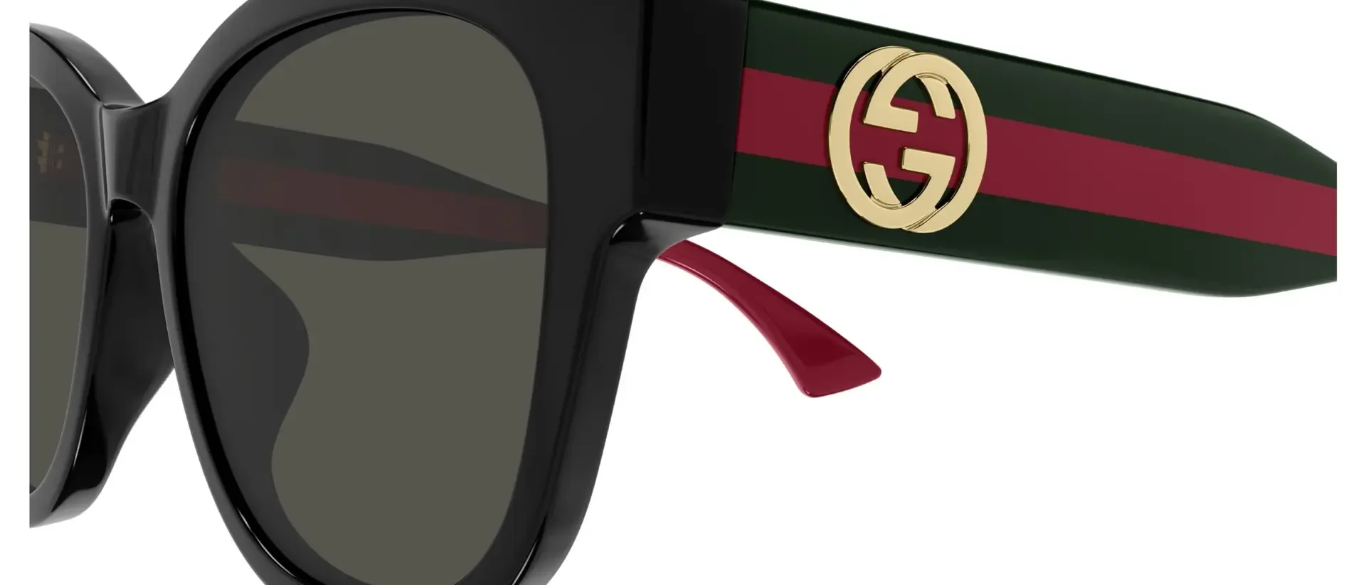 Dodatni prikaz 3: Gucci GG1866SK 001 ženske sunčane naočale – okvir u zelenoj i crnoj boji i leće u sivoj boji