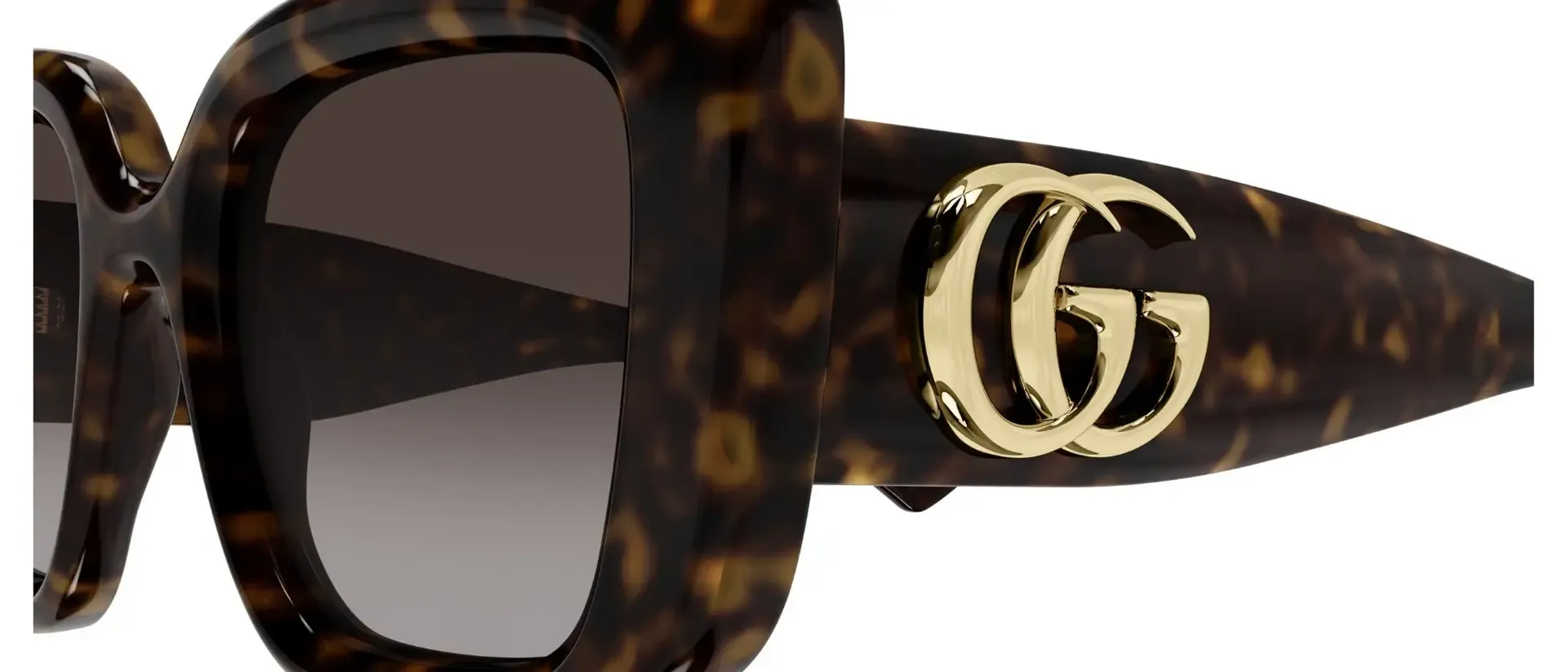 Dodatni prikaz 3: Gucci GG1975S 003 ženske sunčane naočale – okvir Havana uzorka u smeđoj boji i leće u smeđoj boji