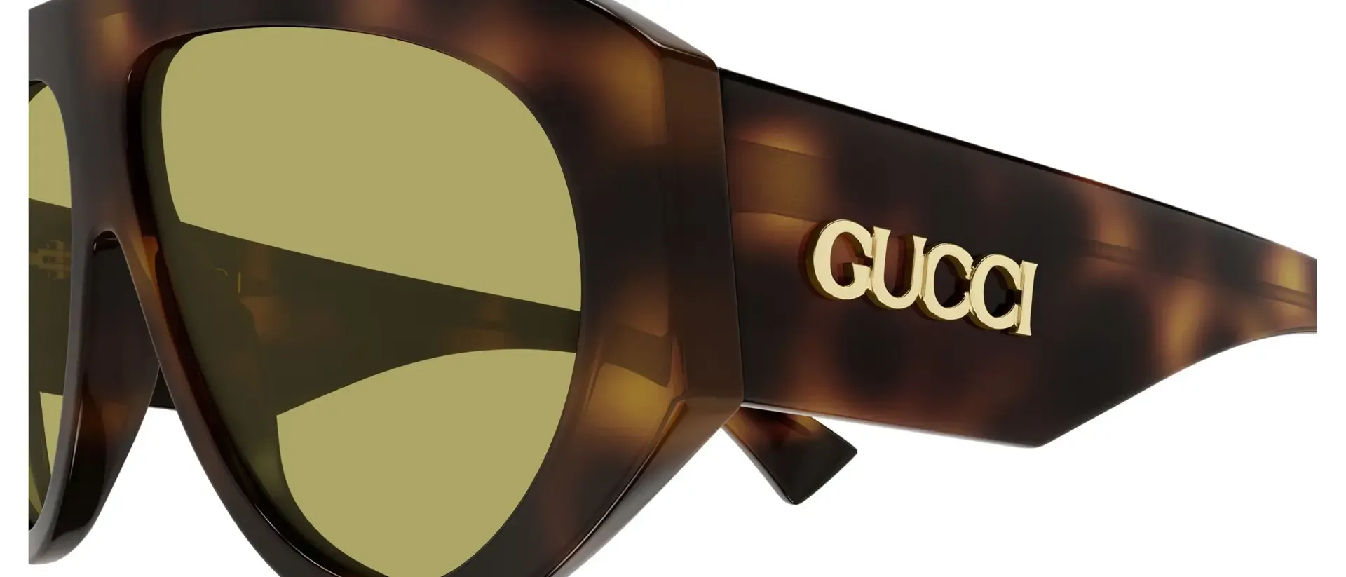 Dodatni prikaz 3: Gucci GG2128S 002 muške sunčane naočale – okvir Havana uzorka u smeđoj boji i leće u zelenoj boji