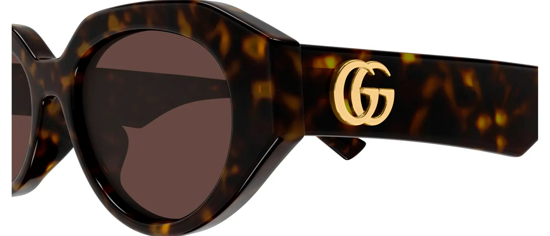 Dodatni prikaz 3: Gucci GG2206SA 002 ženske sunčane naočale – okvir Havana uzorka u smeđoj boji i leće u smeđoj boji