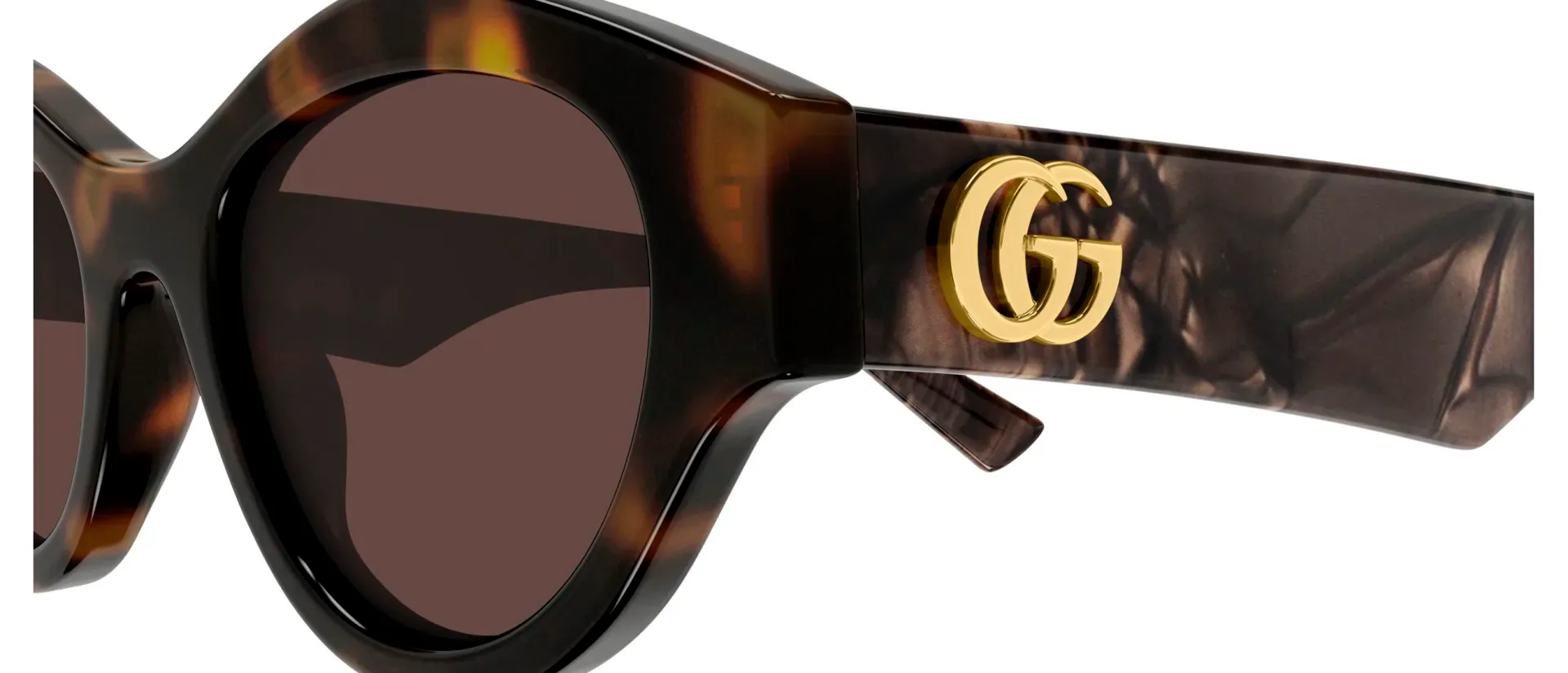 Dodatni prikaz 3: Gucci GG2207S 004 ženske sunčane naočale – okvir Havana uzorka u smeđoj boji i leće u smeđoj boji