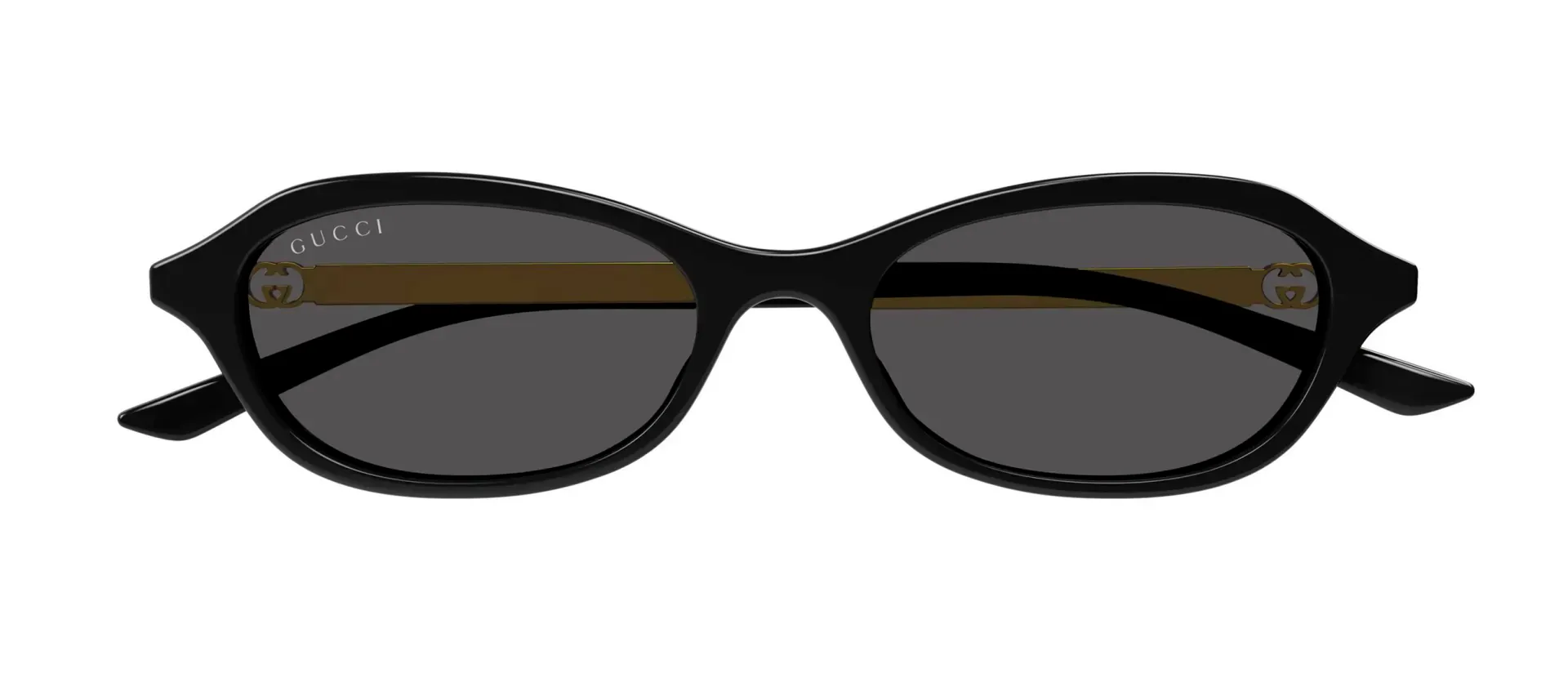 Gucci GG2212S 001 ženske sunčane naočale – okvir u zlatnoj i crnoj boji i leće u sivoj boji