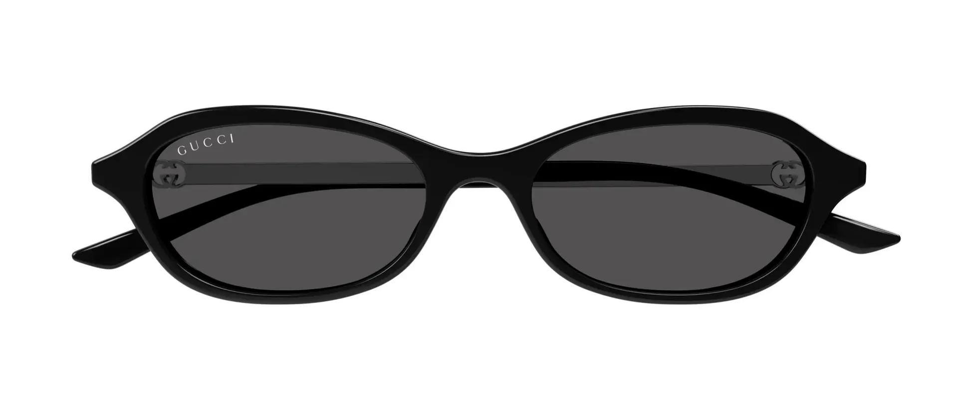 Gucci GG2212S 002 ženske sunčane naočale – okvir u crnoj i srebrnoj boji i leće u sivoj boji