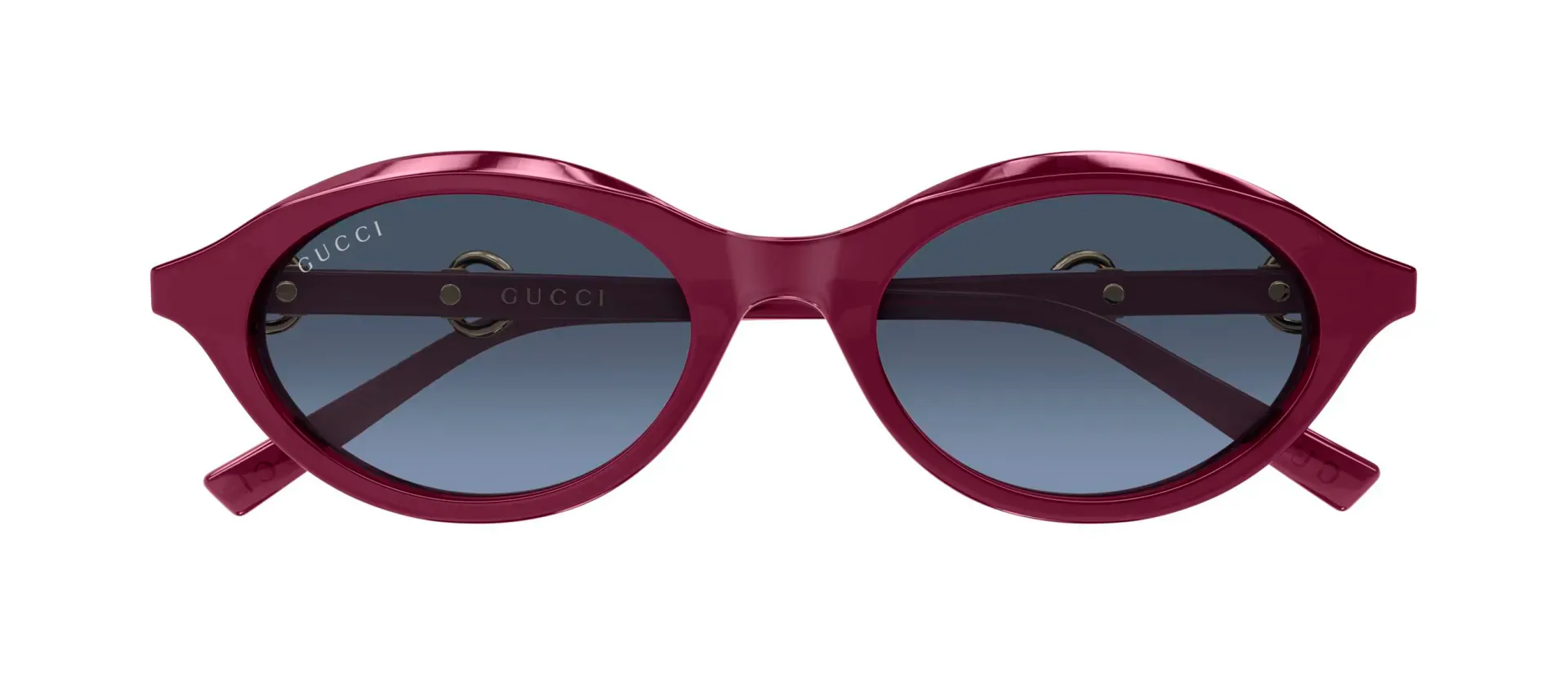 Gucci GG2215S 004 ženske sunčane naočale – okvir u crvenoj boji i leće u ljubičastoj boji i s gradijentom