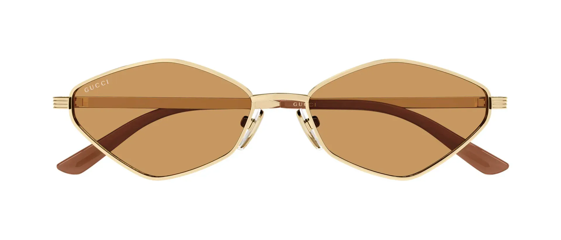 Gucci GG2222S 003 ženske sunčane naočale – okvir u zlatnoj boji i leće u narančastoj boji