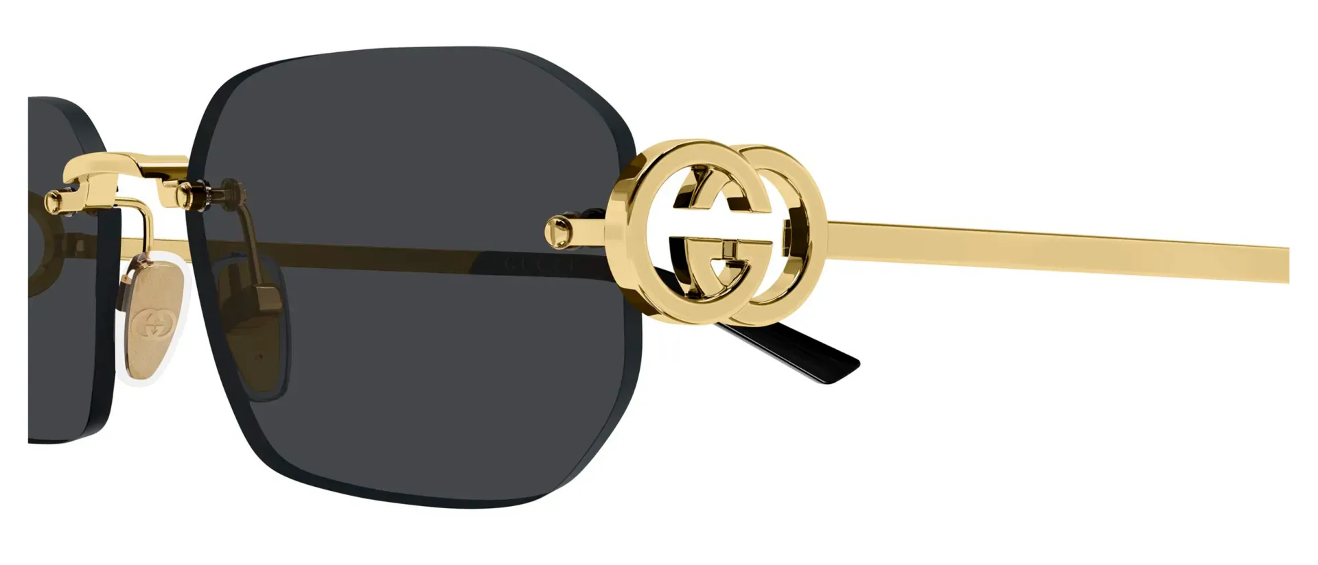 Dodatni prikaz 3: Gucci GG2228S 001 ženske sunčane naočale – okvir u zlatnoj boji i leće u sivoj boji