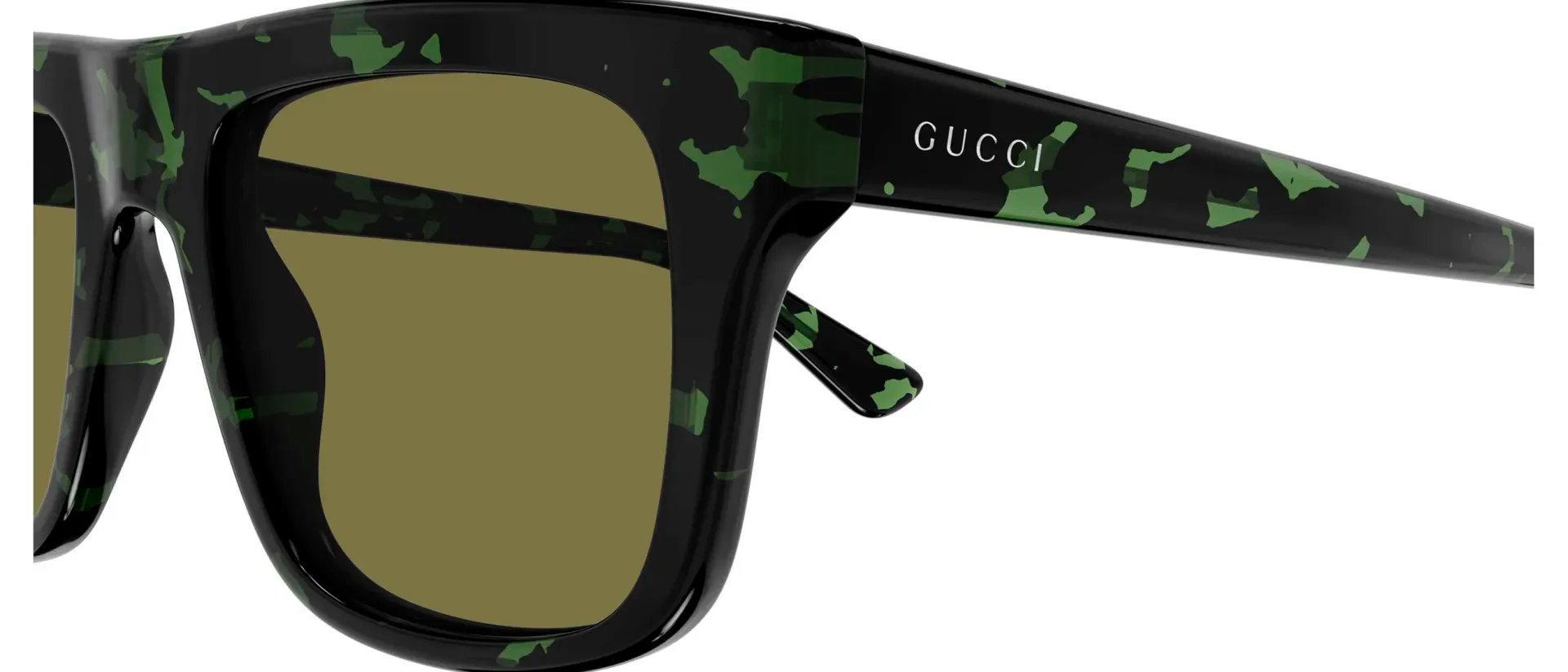 Dodatni prikaz 3: Gucci GG2242S 003 muške sunčane naočale – okvir Havana uzorka u smeđoj boji i leće u zelenoj boji