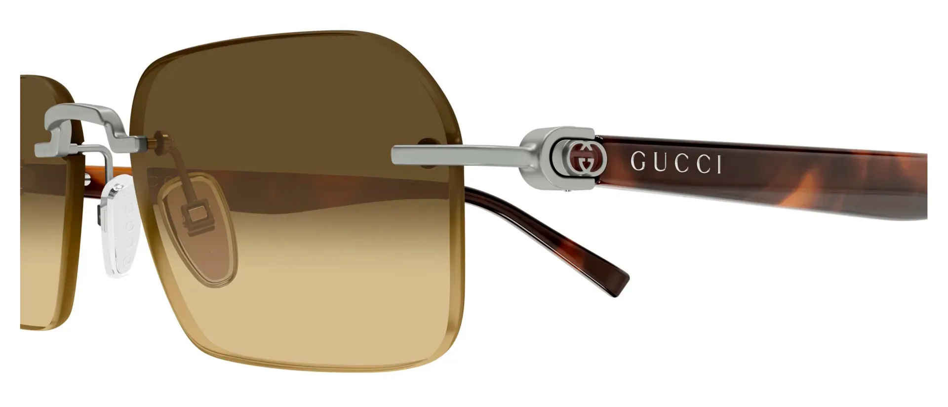 Dodatni prikaz 3: Gucci GG2259S 002 muške sunčane naočale – okvir u smeđoj i sivoj boji i leće u smeđoj boji i s gradijentom