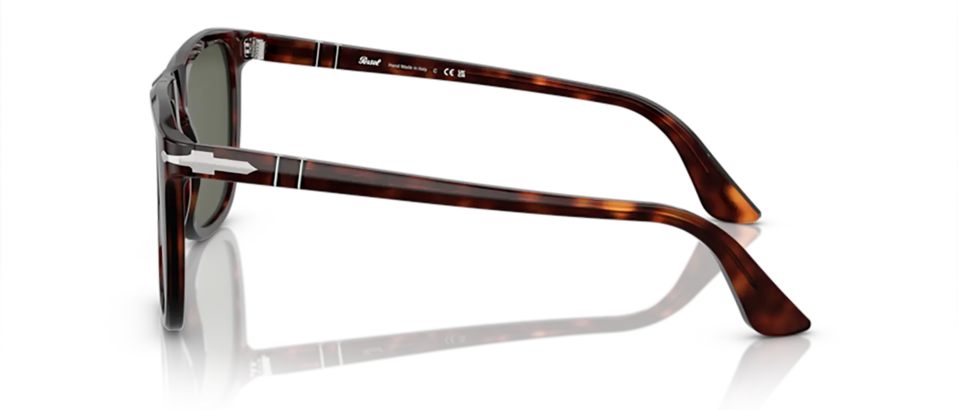 Dodatni prikaz 3: Persol PO3336S 24/31 uniseks sunčane naočale – okvir Havana uzorka u smeđoj boji i leće u zelenoj boji