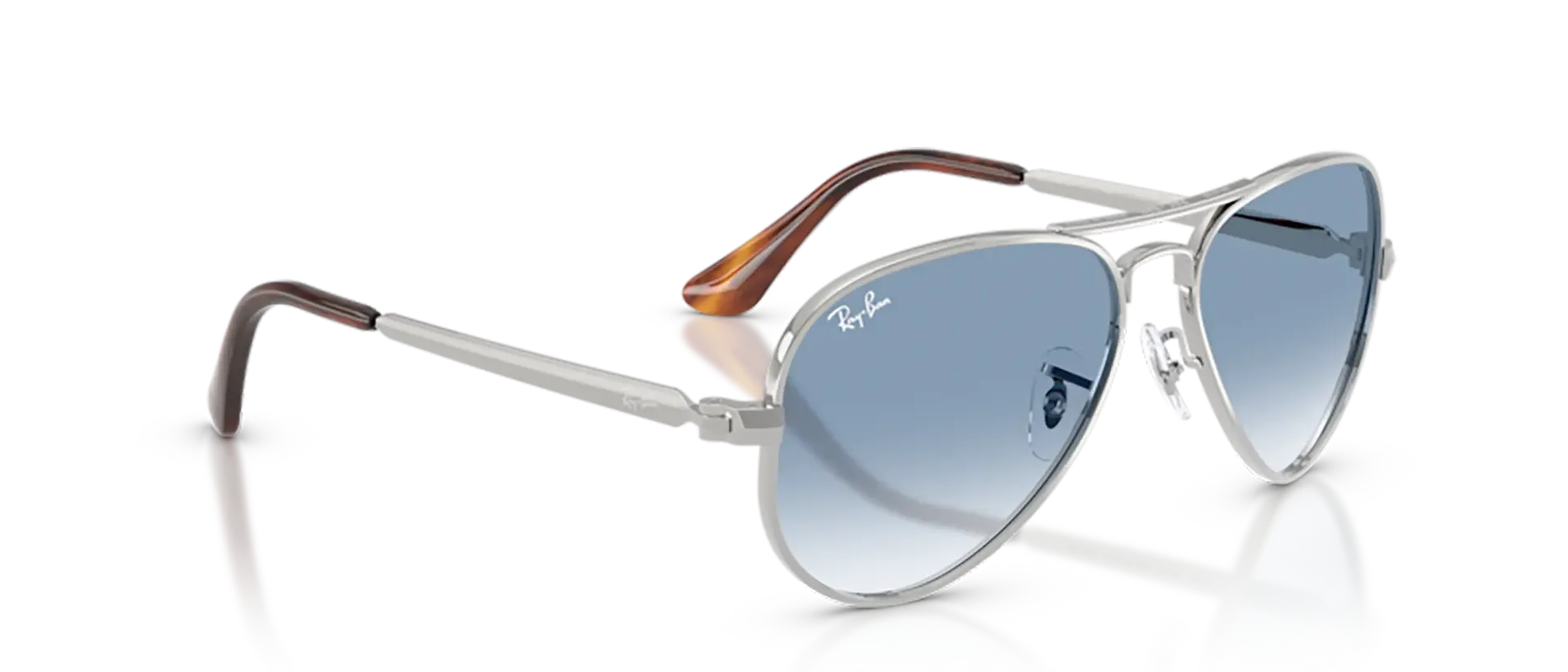 Dodatni prikaz 5: Ray-Ban Aviator max RB3925 003/3F uniseks sunčane naočale – okvir u srebrnoj boji i leće u plavoj boji, u prozirnoj izvedbi i s gradijentom