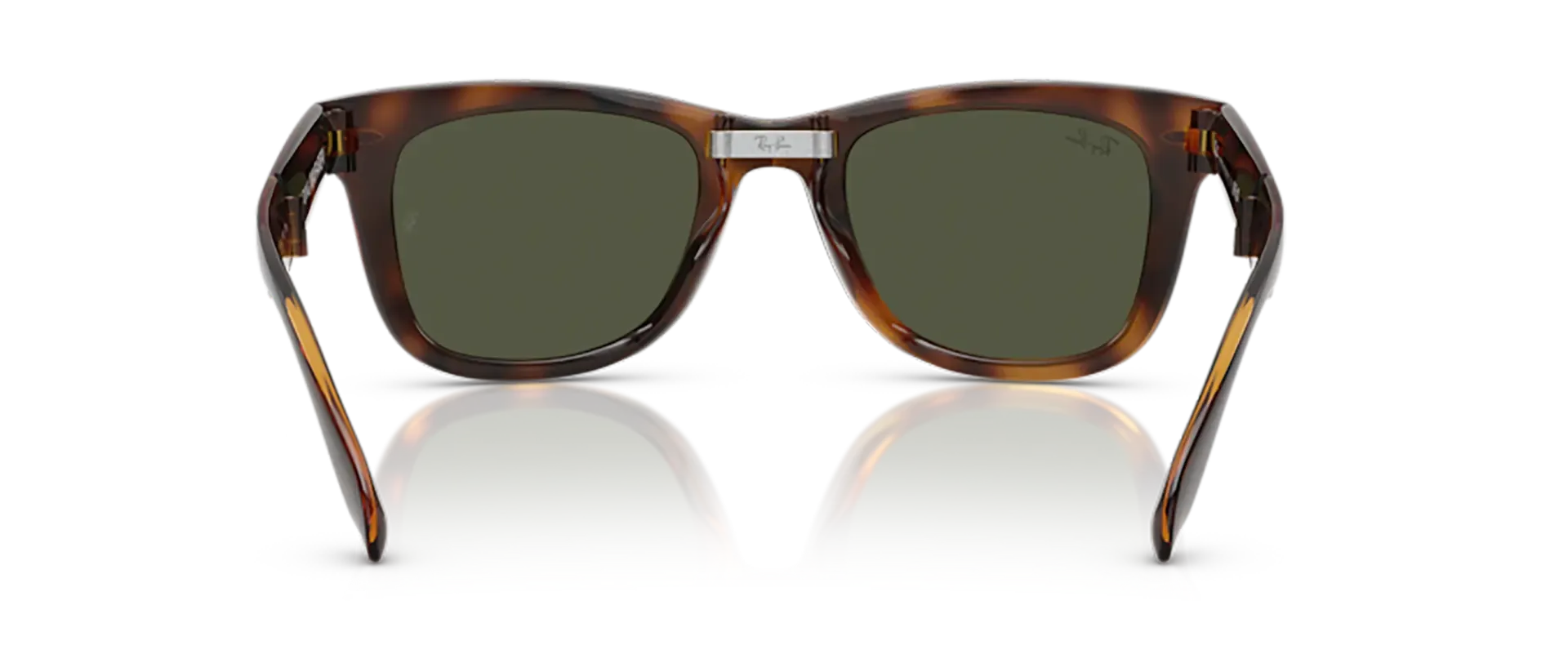 Dodatni prikaz 4: Ray-Ban Folding wayfarer RB4105 710/31 muške sunčane naočale – okvir Havana uzorka u smeđoj boji i leće u zelenoj boji