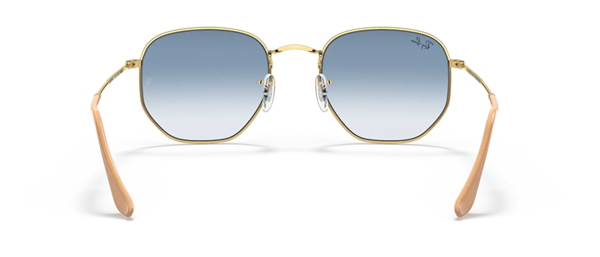 Dodatni prikaz 4: Ray-Ban Hexagonal RB3548 001/3F uniseks sunčane naočale – okvir u zlatnoj boji i leće u plavoj boji i s gradijentom