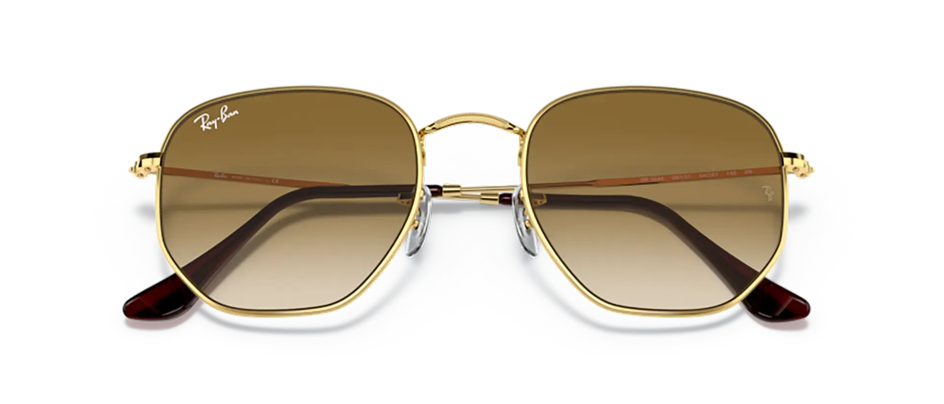 Dodatni prikaz 6: Ray-Ban Hexagonal RB3548 001/51 uniseks sunčane naočale – okvir u zlatnoj boji i leće u smeđoj boji i s gradijentom