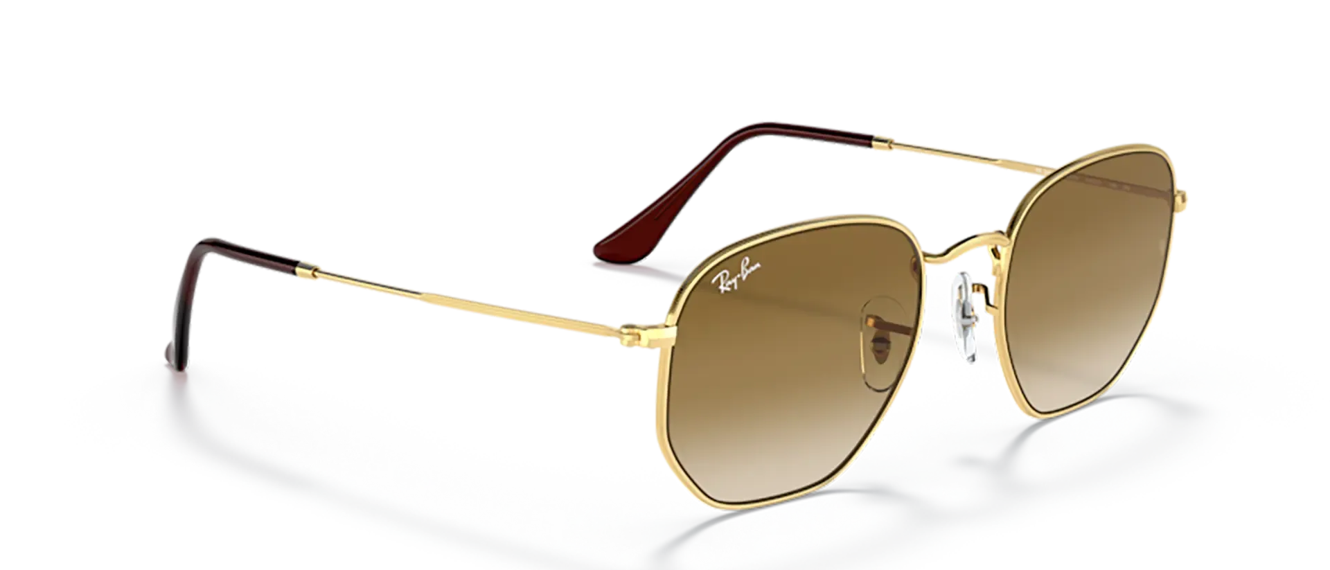 Dodatni prikaz 5: Ray-Ban Hexagonal RB3548 001/51 uniseks sunčane naočale – okvir u zlatnoj boji i leće u smeđoj boji i s gradijentom
