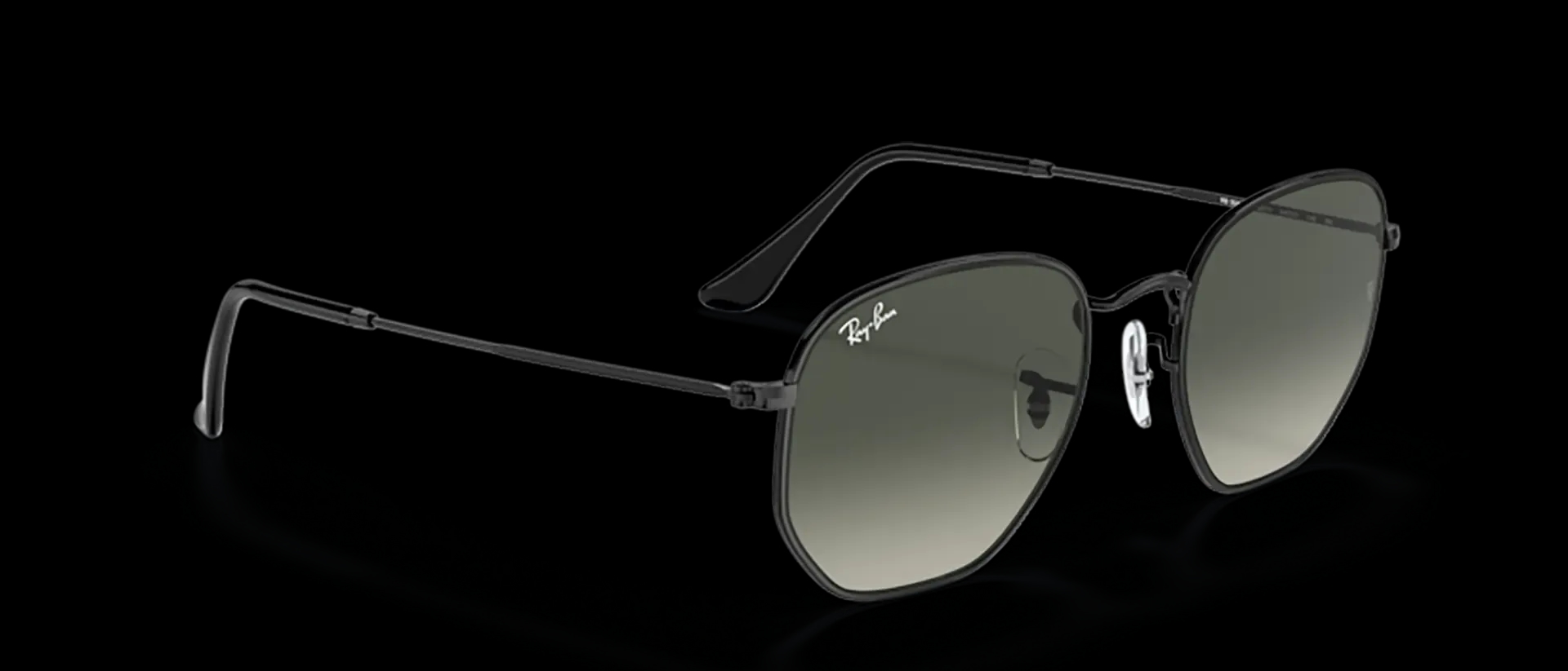 Dodatni prikaz 5: Ray-Ban Hexagonal RB3548 002/71 uniseks sunčane naočale – okvir u crnoj boji i leće u sivoj boji i s gradijentom