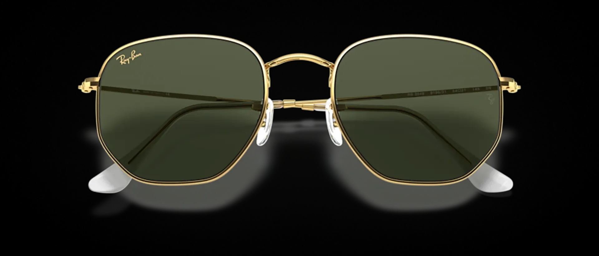 Dodatni prikaz 6: Ray-Ban Hexagonal RB3548 919631 uniseks sunčane naočale – okvir u zlatnoj boji i leće u zelenoj boji