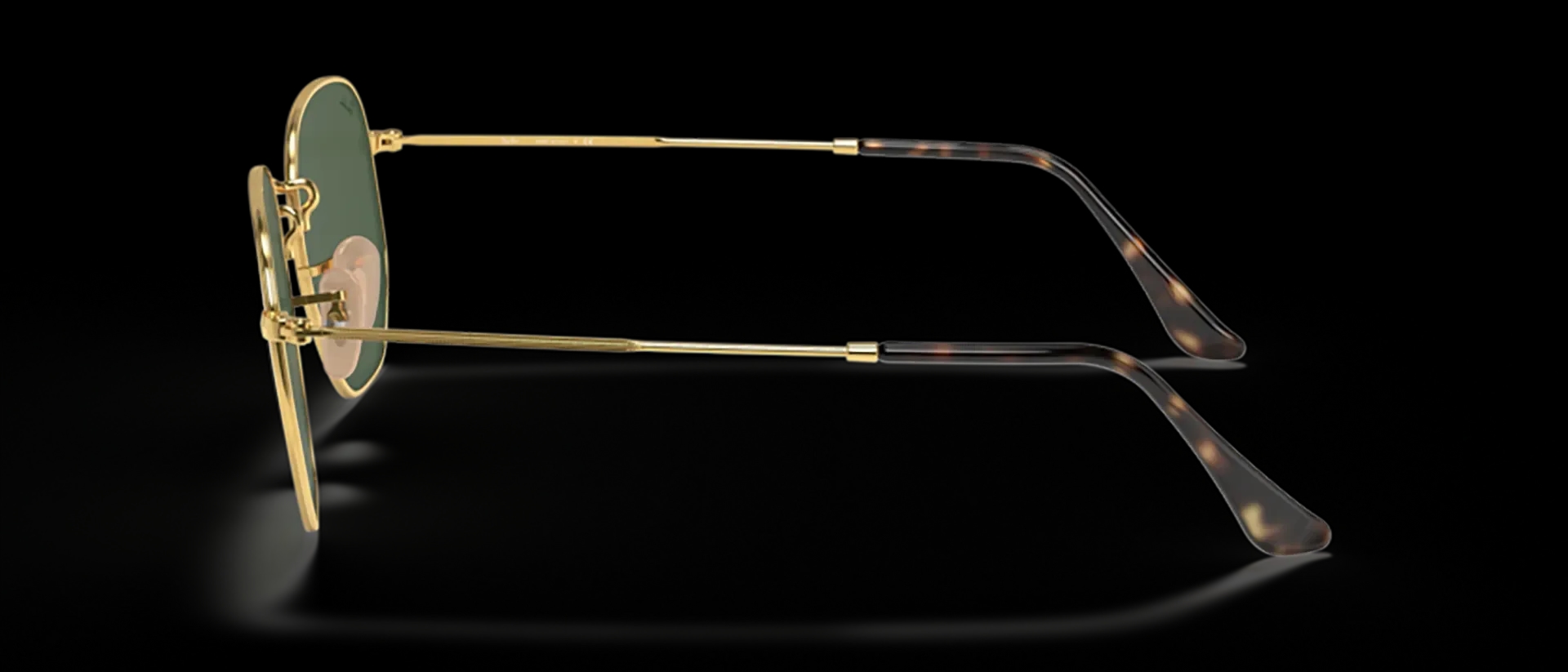 Dodatni prikaz 3: Ray-Ban Hexagonal RB3548N 001/19 uniseks sunčane naočale – okvir u zlatnoj boji i leće u zelenoj boji