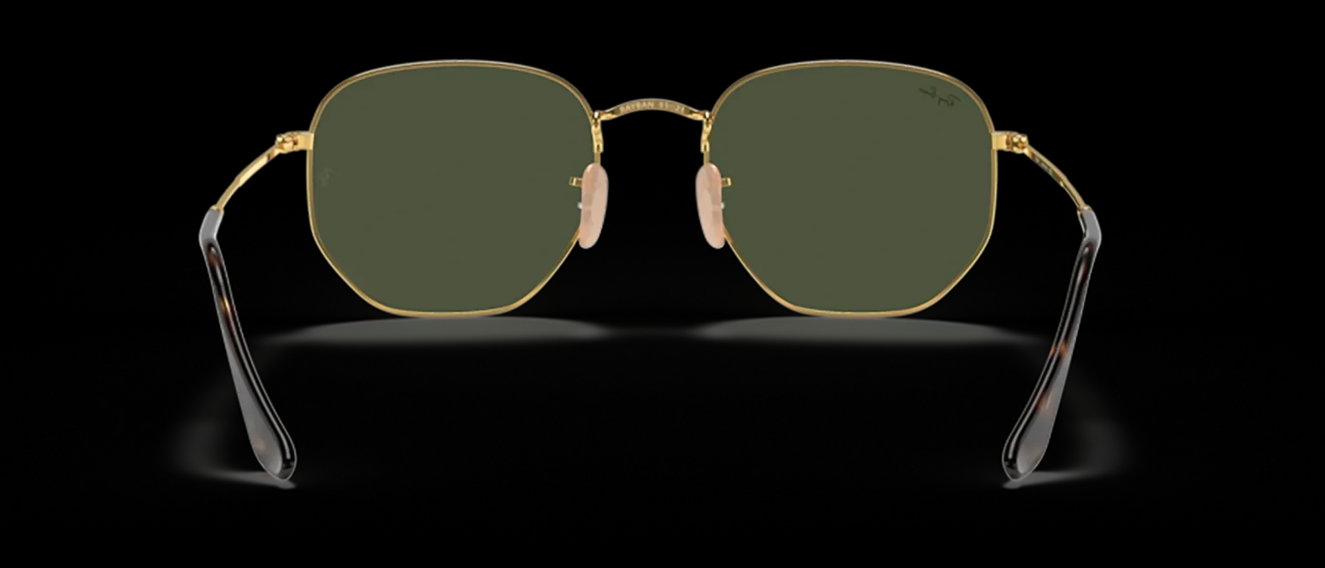 Dodatni prikaz 4: Ray-Ban Hexagonal RB3548N 001/19 uniseks sunčane naočale – okvir u zlatnoj boji i leće u zelenoj boji