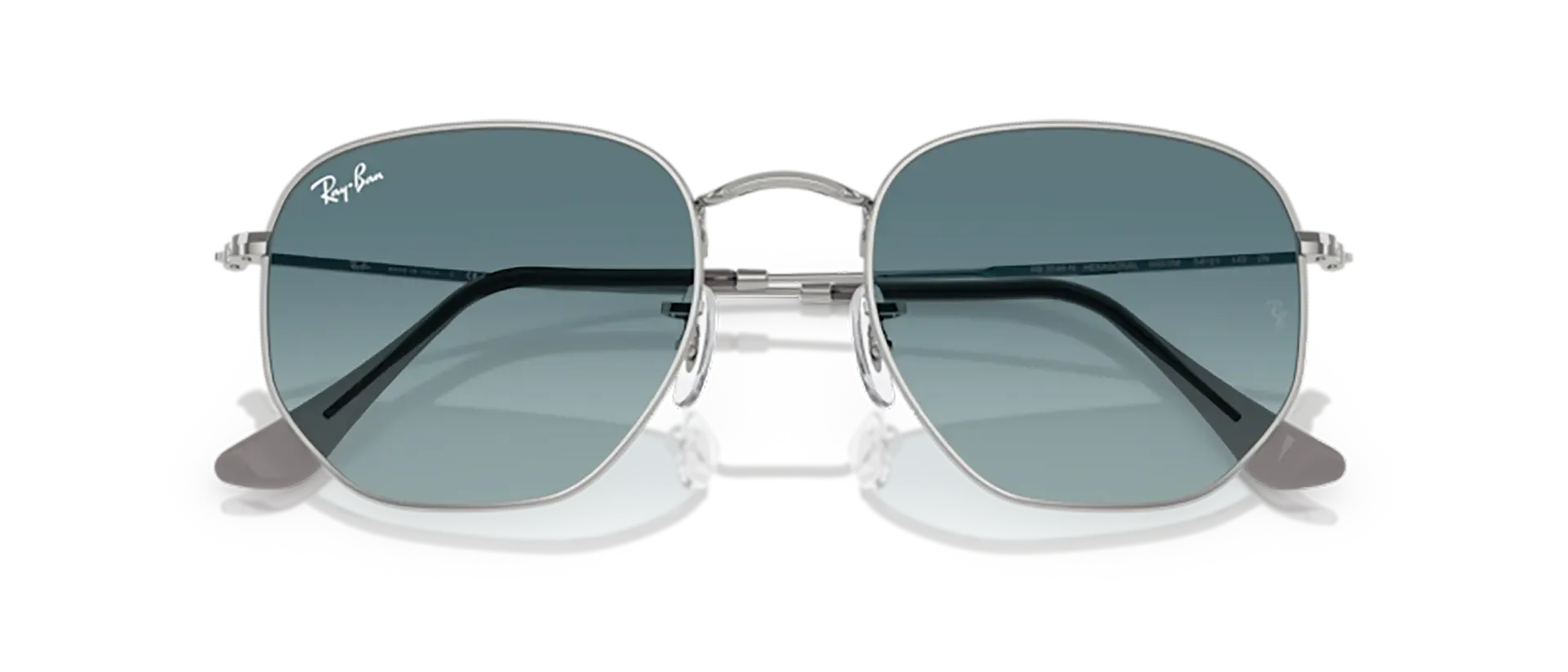 Dodatni prikaz 6: Ray-Ban Hexagonal RB3548N 003/3M uniseks sunčane naočale – okvir u srebrnoj boji i leće u sivoj boji i s gradijentom
