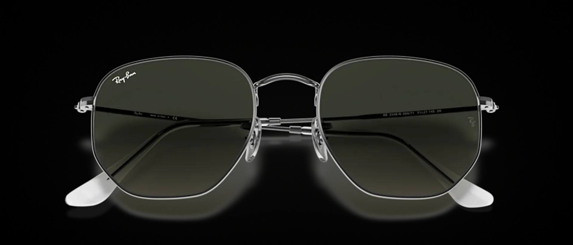 Dodatni prikaz 6: Ray-Ban Hexagonal RB3548N 004/71 uniseks sunčane naočale – okvir u crnoj i sivoj boji i leće u sivoj boji i s gradijentom
