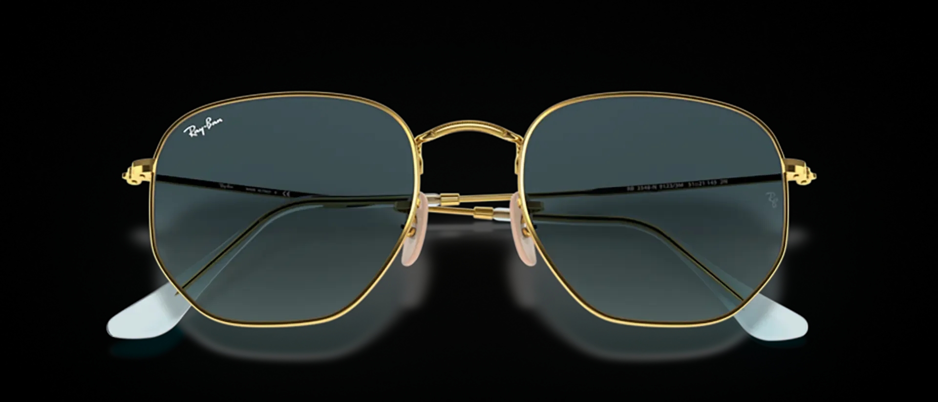 Dodatni prikaz 6: Ray-Ban Hexagonal RB3548N 91233M uniseks sunčane naočale – okvir u zlatnoj boji i leće u plavoj boji