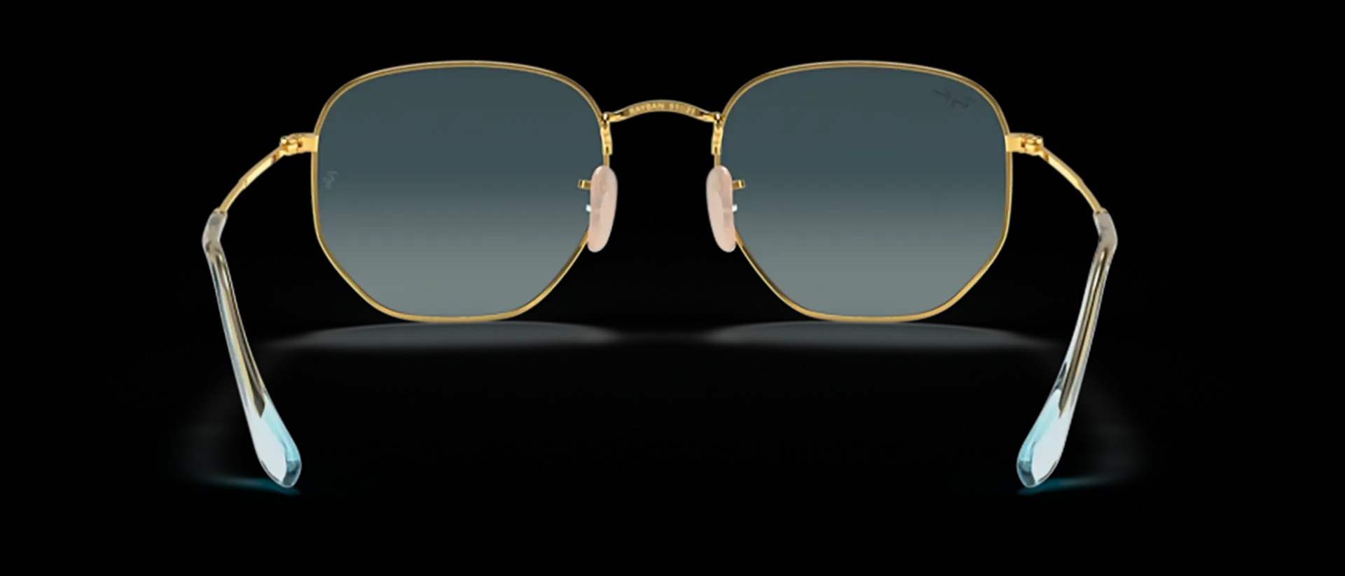 Dodatni prikaz 4: Ray-Ban Hexagonal RB3548N 91233M uniseks sunčane naočale – okvir u zlatnoj boji i leće u plavoj boji