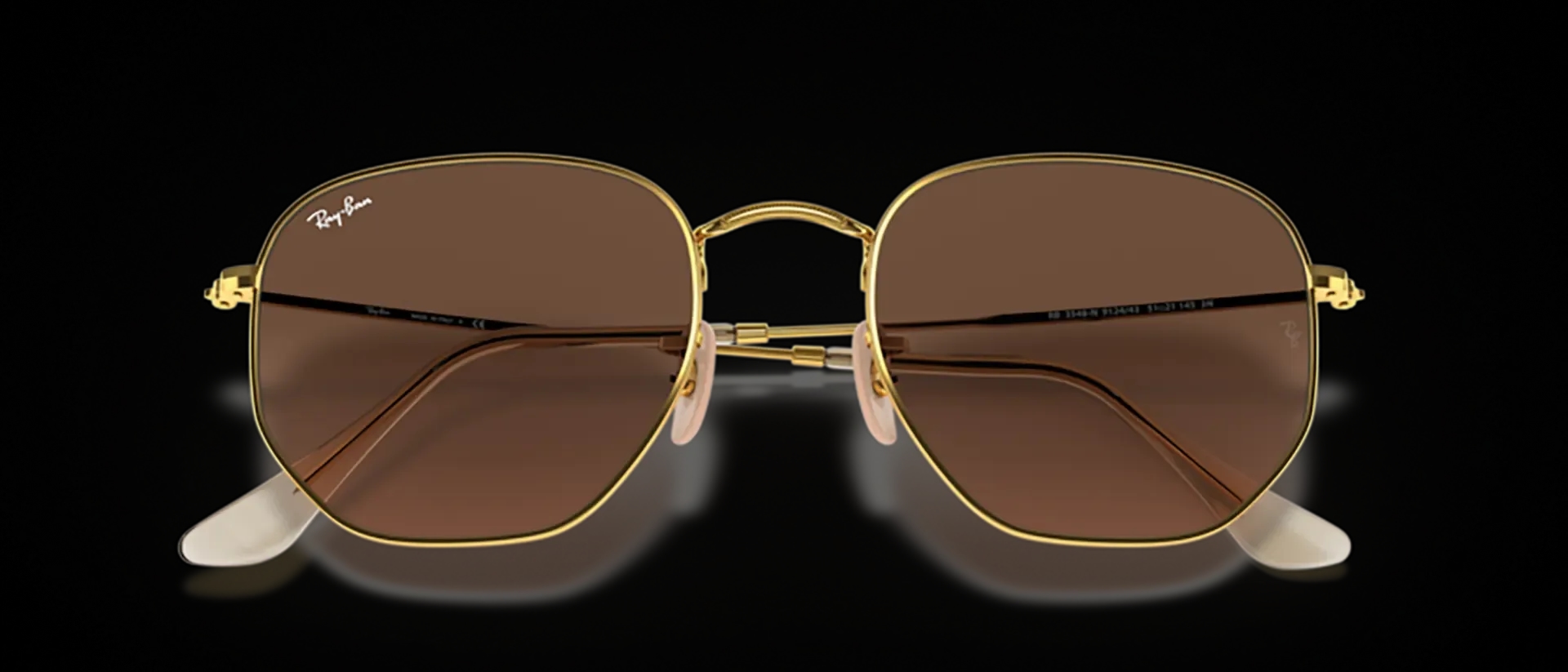 Dodatni prikaz 6: Ray-Ban Hexagonal RB3548N 912443 uniseks sunčane naočale – okvir u zlatnoj boji i leće u smeđoj boji