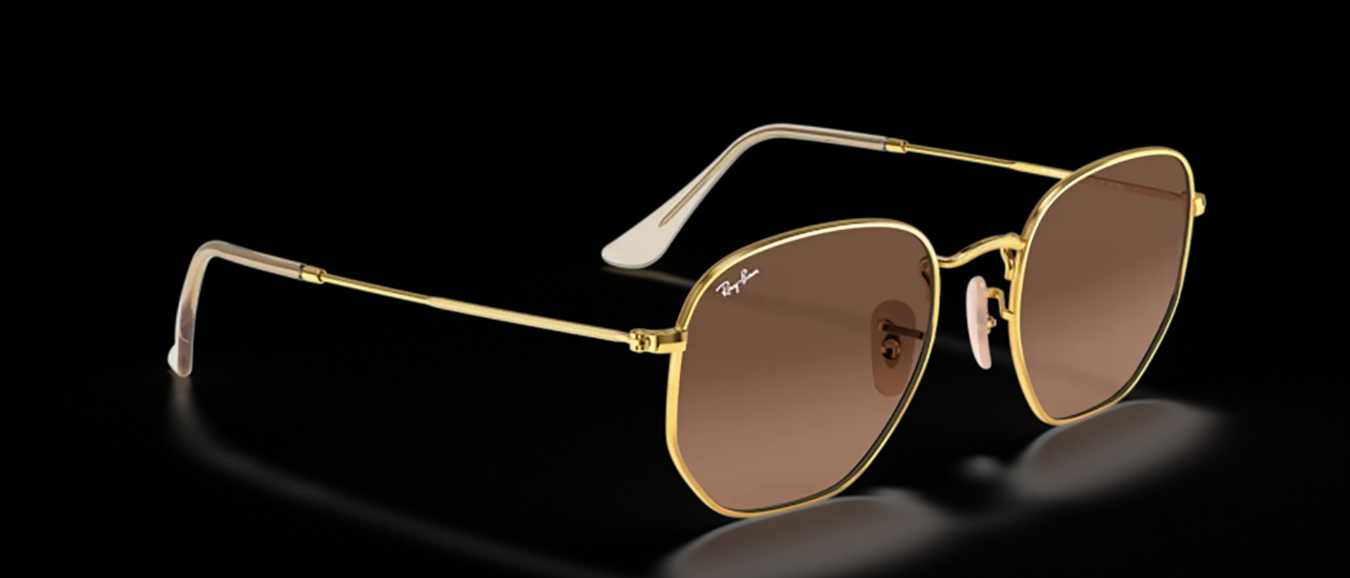 Dodatni prikaz 5: Ray-Ban Hexagonal RB3548N 912443 uniseks sunčane naočale – okvir u zlatnoj boji i leće u smeđoj boji