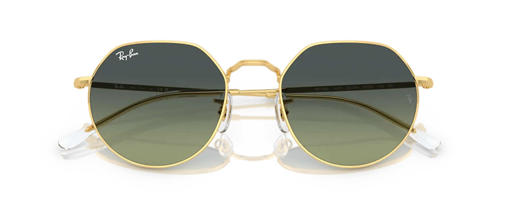 Dodatni prikaz 6: Ray-Ban Jack RB3565 001/BH uniseks sunčane naočale – okvir u zlatnoj boji i leće u zelenoj boji