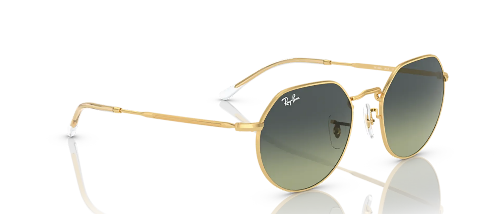 Dodatni prikaz 5: Ray-Ban Jack RB3565 001/BH uniseks sunčane naočale – okvir u zlatnoj boji i leće u zelenoj boji