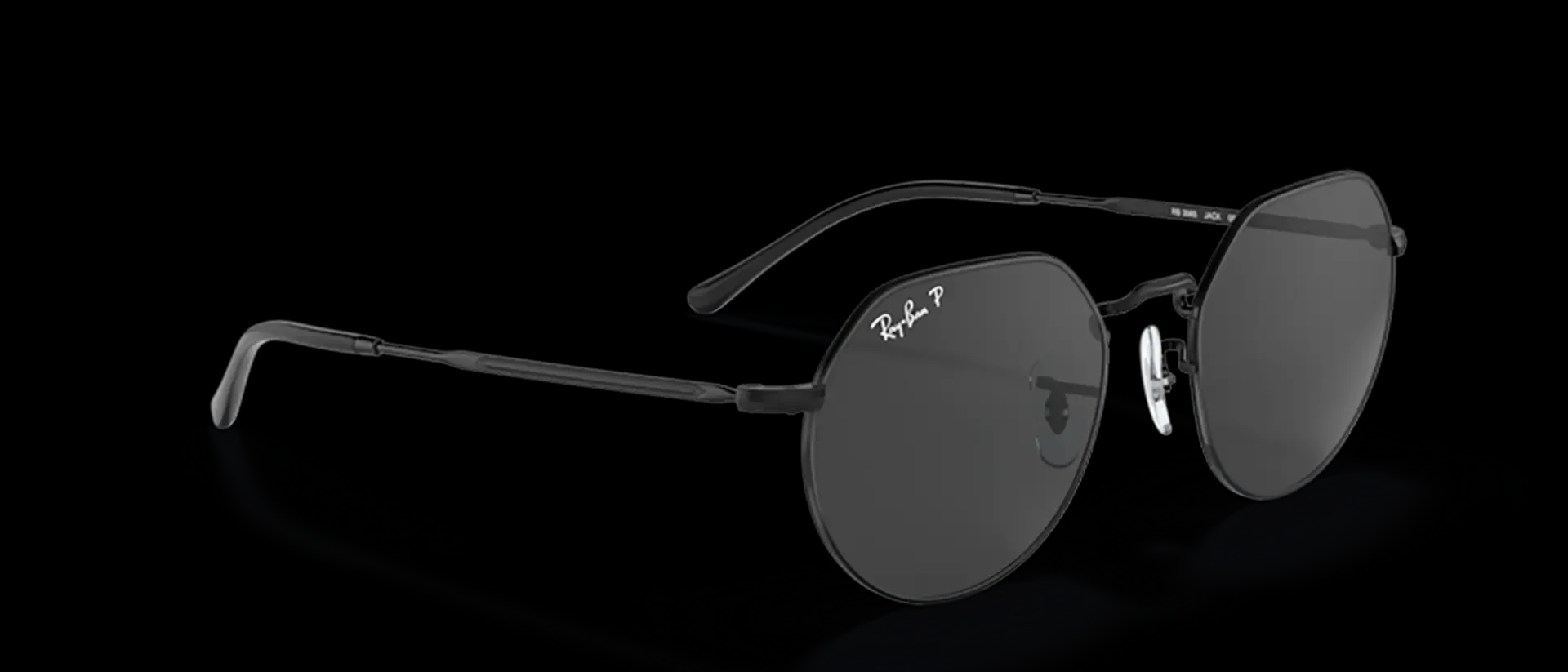 Dodatni prikaz 5: Ray-Ban Jack RB3565 002/48 uniseks sunčane naočale – okvir u crnoj boji i leće u crnoj boji