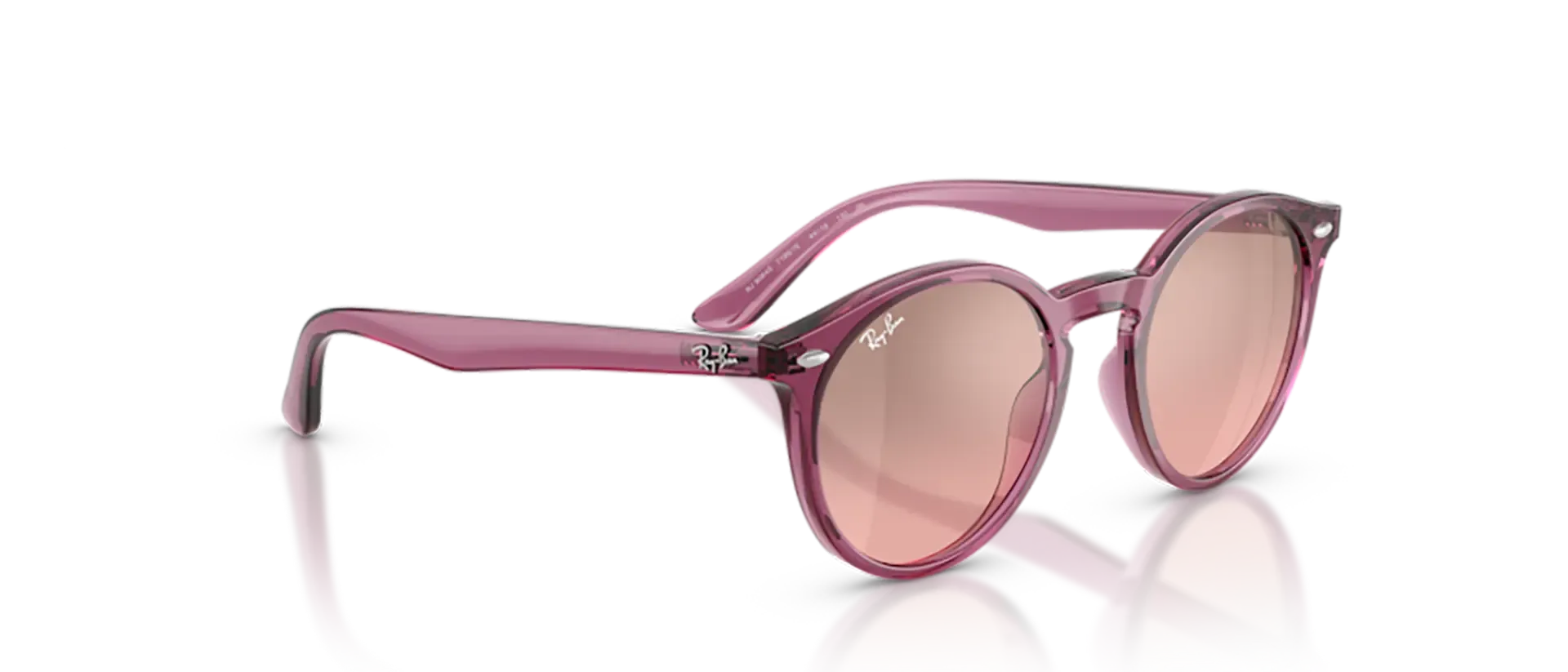 Dodatni prikaz 5: Ray-Ban JUNIOR RJ9064S 71867E uniseks sunčane naočale – okvir u ljubičastoj boji i leće u ružičastoj boji i s gradijentom