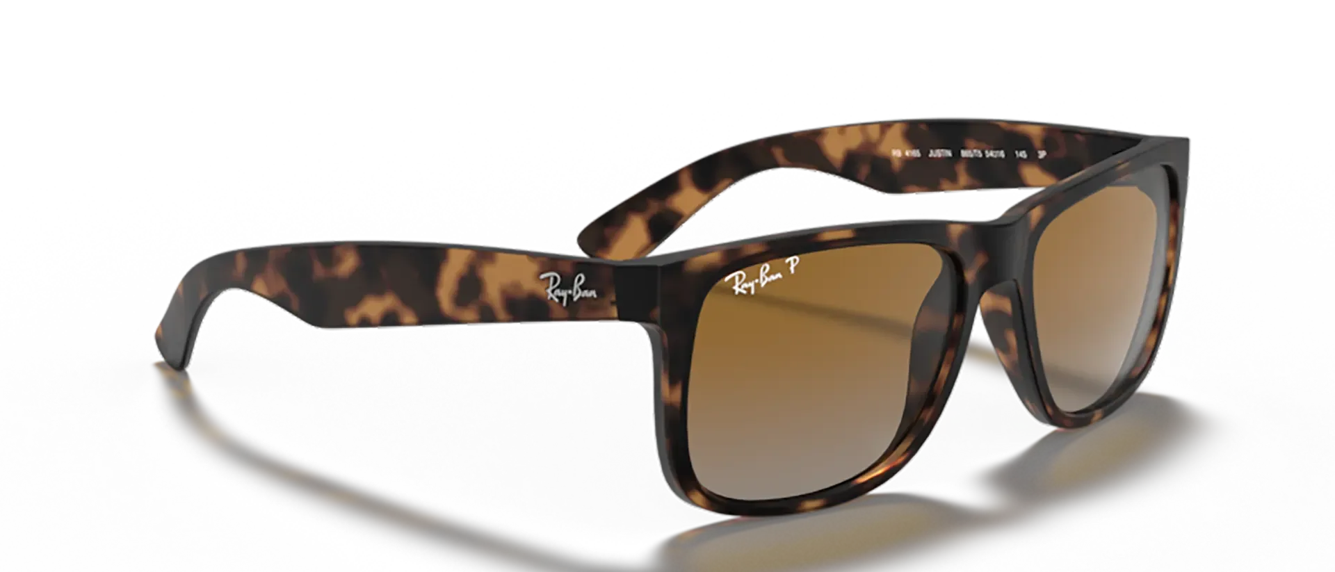 Dodatni prikaz 5: Ray-Ban Justin RB4165 865/T5 muške sunčane naočale – okvir Havana uzorka u smeđoj boji i leće u smeđoj i sivoj boji