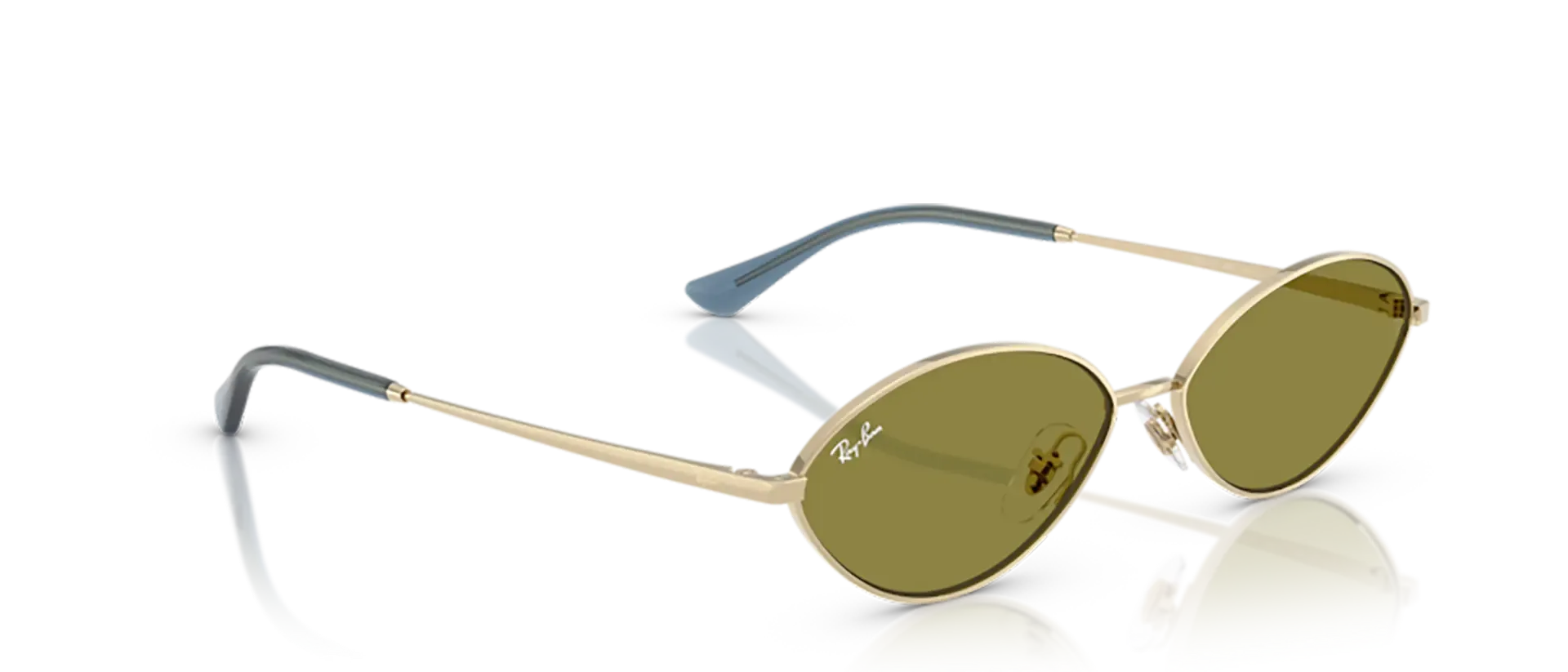 Dodatni prikaz 5: Ray-Ban Kai RB3757 9213/2 uniseks sunčane naočale – okvir u zlatnoj boji i leće u zelenoj boji