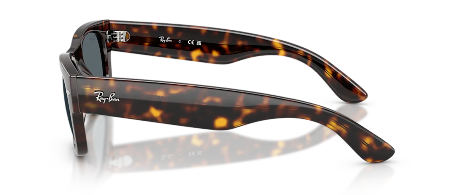 Dodatni prikaz 3: Ray-Ban Mega wayfarer ii RB0832S 902/R5 uniseks sunčane naočale – okvir Havana uzorka u smeđoj boji i leće u plavoj boji