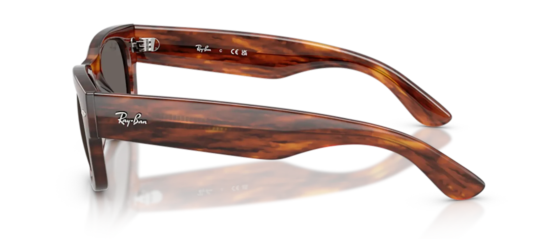 Dodatni prikaz 3: Ray-Ban Mega wayfarer ii RB0832S 954/B1 uniseks sunčane naočale – okvir Havana uzorka u smeđoj boji i leće u sivoj boji