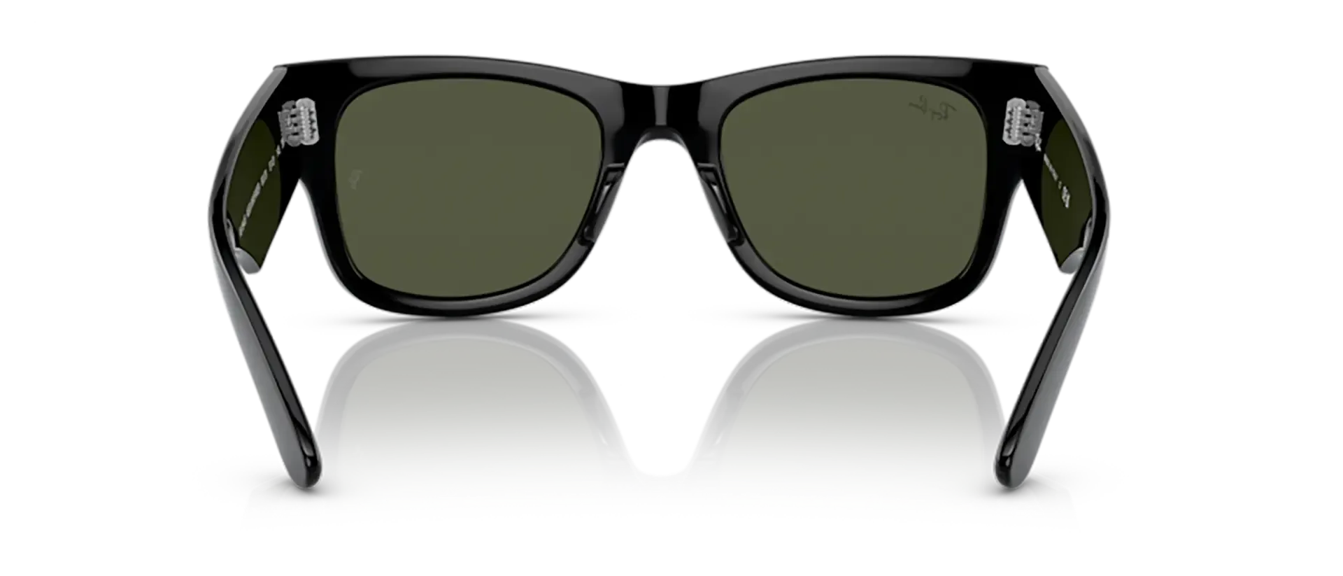 Dodatni prikaz 4: Ray-Ban Mega wayfarer RB0840S 901/31 uniseks sunčane naočale – okvir u crnoj boji i leće u zelenoj boji