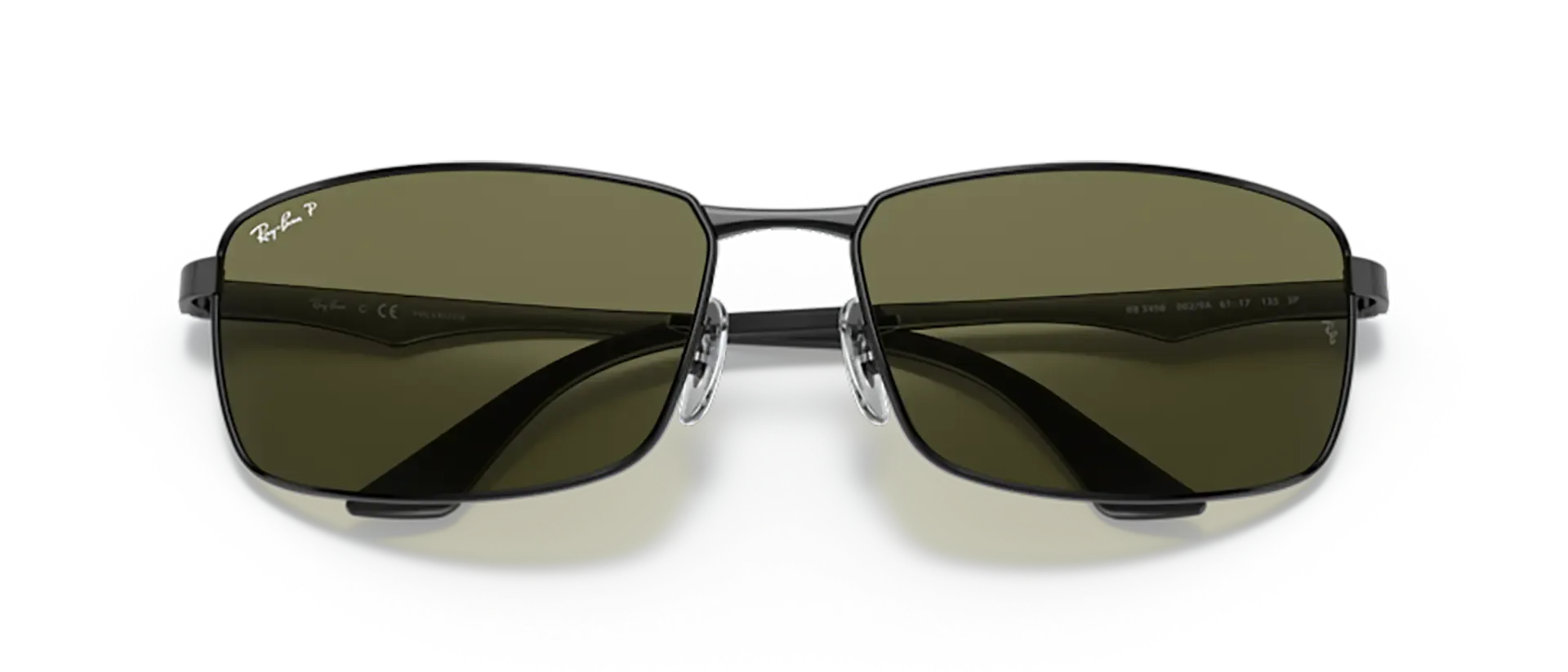 Dodatni prikaz 6: Ray-Ban N/a RB3498 002/9A muške sunčane naočale – okvir u crnoj boji i leće u zelenoj boji
