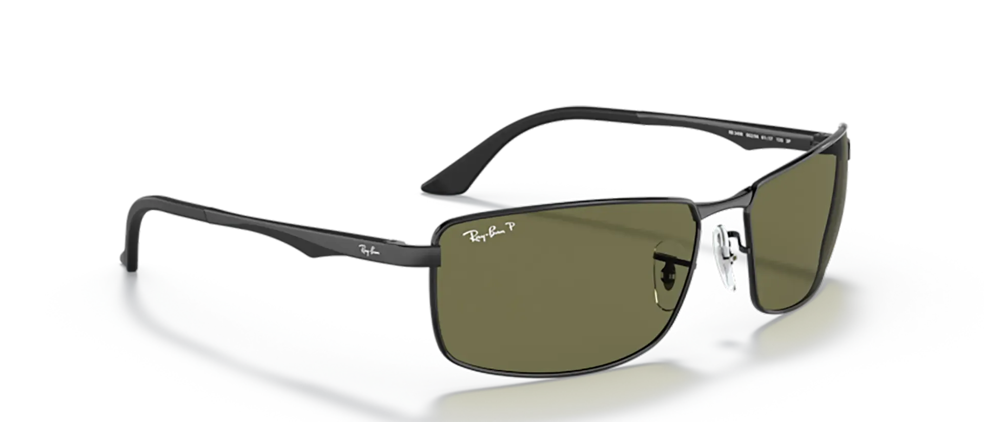Dodatni prikaz 5: Ray-Ban N/a RB3498 002/9A muške sunčane naočale – okvir u crnoj boji i leće u zelenoj boji