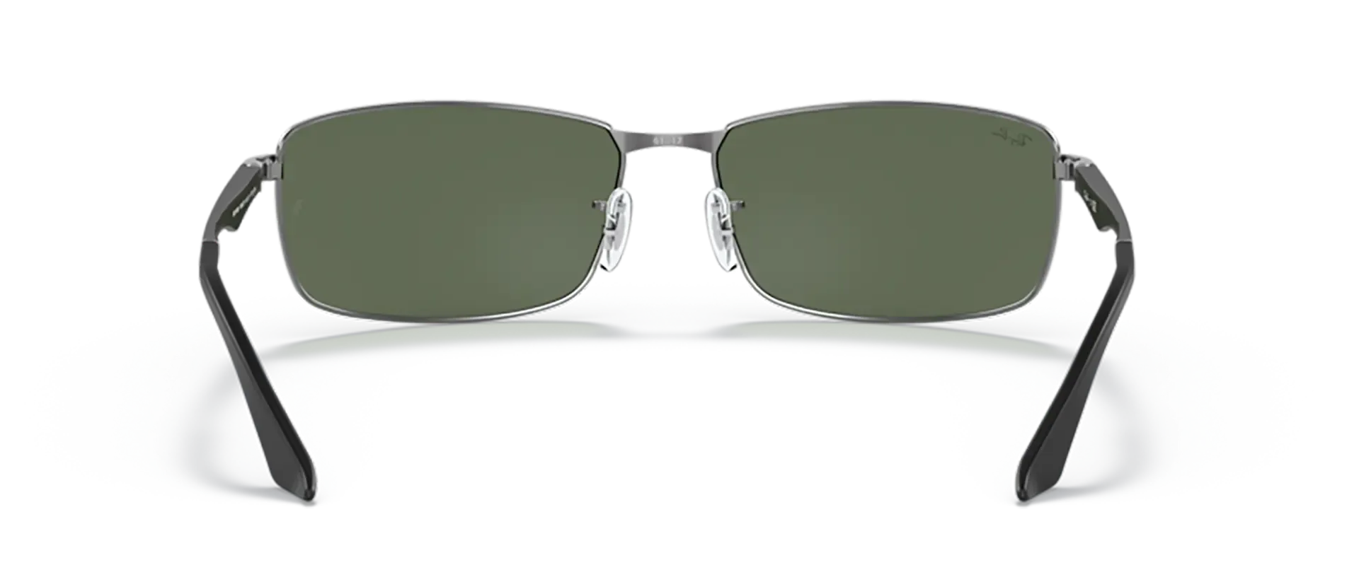 Dodatni prikaz 4: Ray-Ban N/a RB3498 004/71 muške sunčane naočale – okvir u crnoj i sivoj boji i leće u zelenoj boji