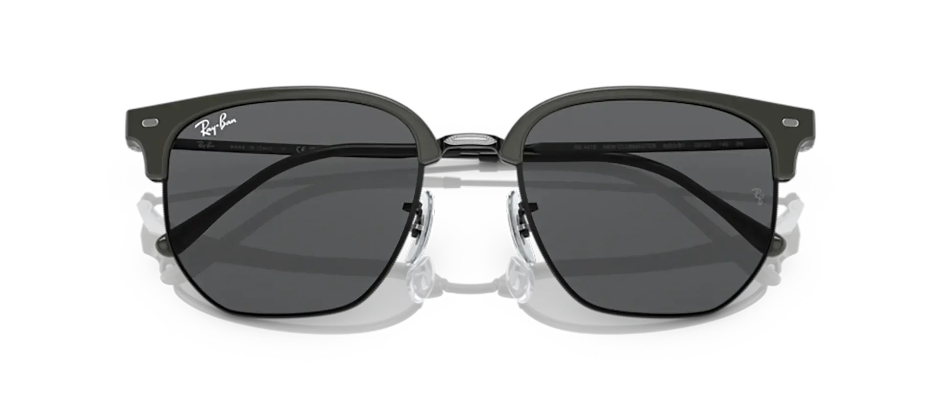 Dodatni prikaz 7: Ray-Ban New clubmaster RB4416 6653B1 uniseks sunčane naočale – okvir u crnoj i sivoj boji i leće u sivoj boji