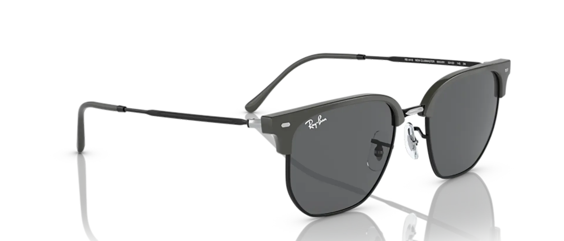 Dodatni prikaz 6: Ray-Ban New clubmaster RB4416 6653B1 uniseks sunčane naočale – okvir u crnoj i sivoj boji i leće u sivoj boji
