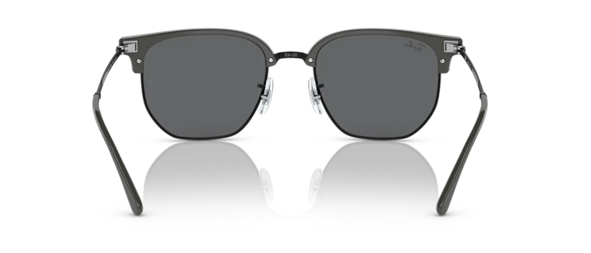 Dodatni prikaz 4: Ray-Ban New clubmaster RB4416 6653B1 uniseks sunčane naočale – okvir u crnoj i sivoj boji i leće u sivoj boji